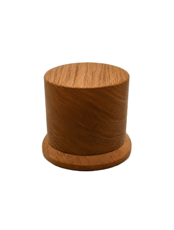 Solid Oak Cylindrical Memorial Sculpture Pedestal